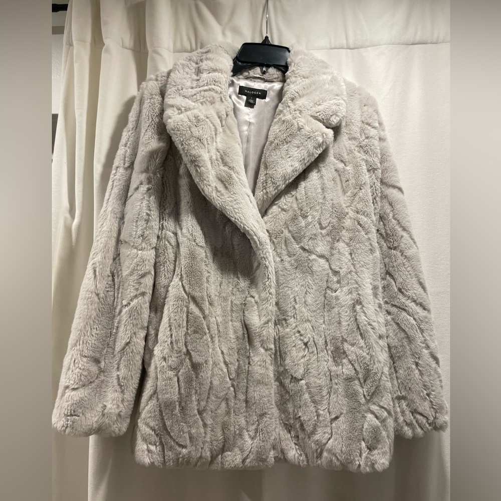 Grey, Faux Fur Coat